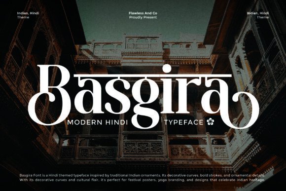Basgira: A Modern Hindi-Themed Display Font for Heritage Branding