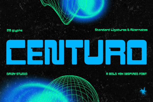 Centuro Typeface: The Bold Y2K Font for Modern Brand Identity