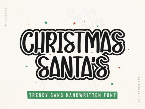 Christmas Santas: A Trendy Handwritten Font for Holiday Branding