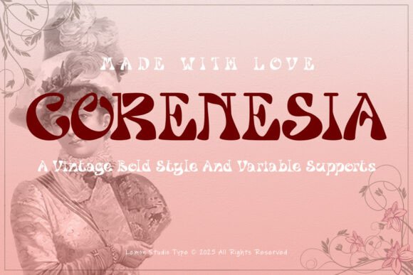 Corenesia: A Bold Display Typeface for Vibrant Editorial Design