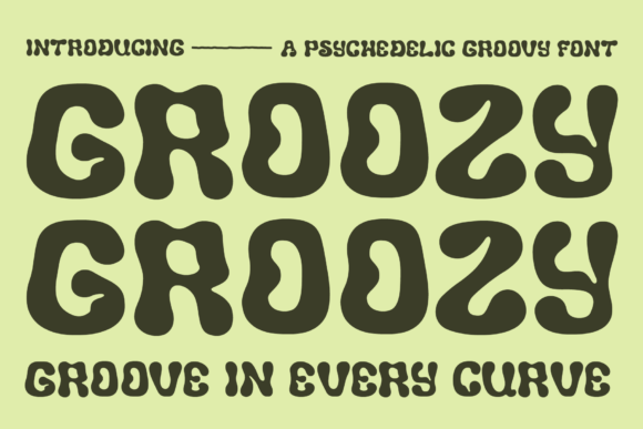 Groozy: The Bold Psychedelic Display Font for Retro Campaigns