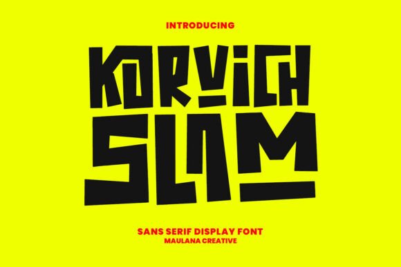 Korvich Slam: The Bold Display Font for Memorable Branding