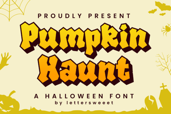 Pumpkin Haunt: The Ultimate Spooky-Cute Display Font