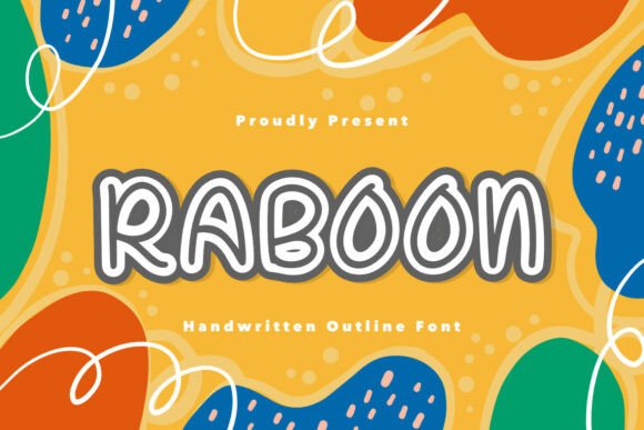 Raboon: A Playful Handwritten Outline Font for Editorial Design