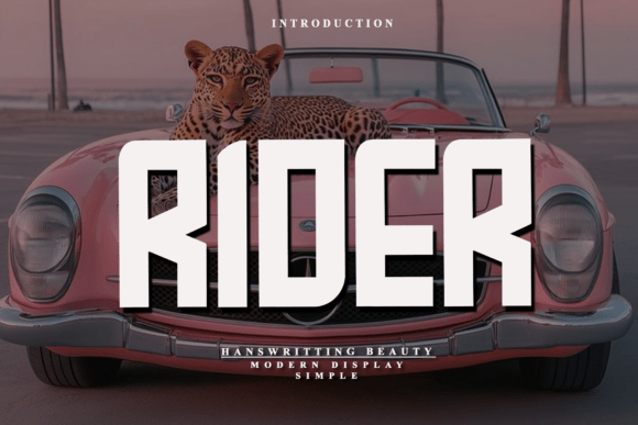 Rider: The Bold Modern Display Typeface for Makers
