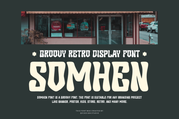 Somhen: A Bold Retro Display Font for Creative Makers