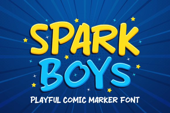 Spark Boys: The Energetic Display Font for Handmade Creators