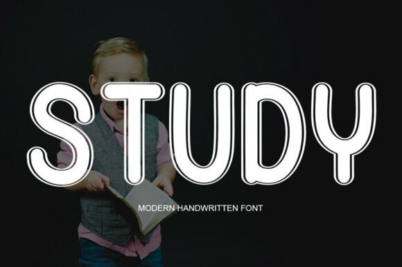 Study Display Font for Cheerful Craft Designs