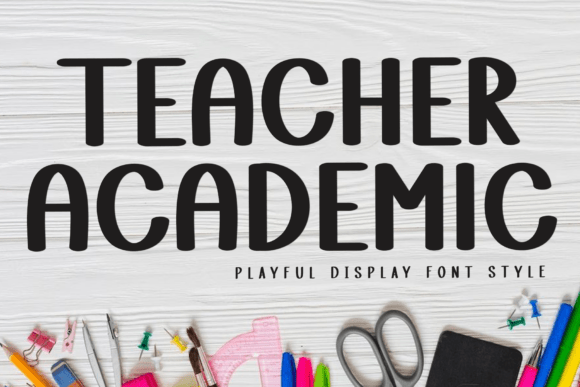 Teacher Academic: A Festive Typeface for Holiday Editorial Design